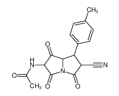 6-acetylamino-3,5,7-trioxo-1-p-tolyl-hexahydro-pyrrolizine-2-carbonitrile_67646-09-7
