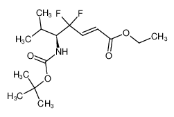 ethyl (5S,2E)-5-[N-(tert-butoxycarbonyl)amino]-4,4-difluoro-6-methylhept-2-enoate_676460-40-5