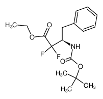 ethyl (3R)-3-[(tert-butoxycarbonyl)amino]-2,2-difluoro-4-phenylbutanoate_676460-46-1