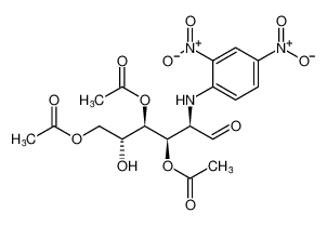 (2R,3R,4R,5R)-5-((2,4-dinitrophenyl)amino)-2-hydroxy-6-oxohexane-1,3,4-triyl triacetate_67647-16-9