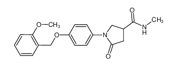 (RS)-1-[4-(2-methoxy-benzyloxy)-phenyl]-5-oxo-pyrrolidine-3-carboxylic acid methylamide_676472-43-8
