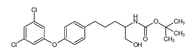 tert-butyl (5-(4-(3,5-dichlorophenoxy)phenyl)-1-hydroxypentan-2-yl)carbamate_676480-53-8
