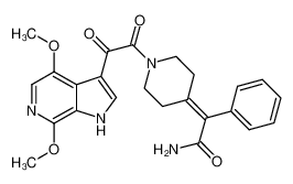 2-(1-(2-(4,7-dimethoxy-1H-pyrrolo[2,3-c]pyridin-3-yl)-2-oxoacetyl)piperidin-4-ylidene)-2-phenylacetamide_676489-71-7