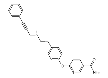 6-{4-[2-(3-phenyl-prop-2-ynylamino)-ethyl]-phenoxy}-nicotinamide_676492-64-1