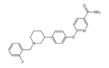 (+/-)-6-[4-(1-(2-fluoro-benzyl)-piperidin-3-yl)-phenoxy]-nicotinamide_676495-53-7