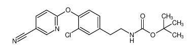 tert-butyl (3-chloro-4-((5-cyanopyridin-2-yl)oxy)phenethyl)carbamate_676497-73-7