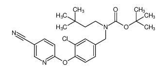 tert-butyl (3-chloro-4-((5-cyanopyridin-2-yl)oxy)benzyl)(3,3-dimethylbutyl)carbamate_676497-84-0