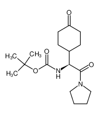 [(S)-2-Oxo-1-(4-oxo-cyclohexyl)-2-pyrrolidin-1-yl-ethyl]-carbamic acid tert-butyl ester_676516-99-7