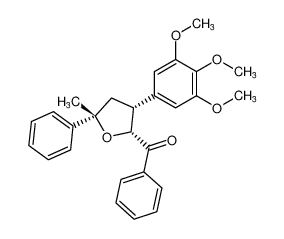 rel-((2R,3R,5S)-5-methyl-5-phenyl-3-(3,4,5-trimethoxyphenyl)tetrahydrofuran-2-yl)(phenyl)methanone_676542-13-5