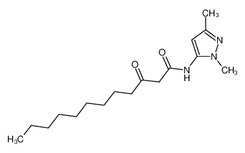 3-oxo-dodecanoic acid (2,5-dimethyl-2H-pyrazol-3-yl)-amide_676556-39-1