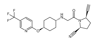 (2S,5R)-5-ethynyl-1-(((1r,4S)-4-((5-(trifluoromethyl)pyridin-2-yl)oxy)cyclohexyl)glycyl)pyrrolidine-2-carbonitrile_676560-27-3