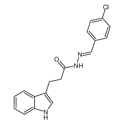 N'-(4-chlorobenzylidene)-3-(1H-indol-3-yl)propanehydrazide_676586-81-5