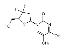 1-[2,3-dideoxy-3,3-difluoro-4-thio-β-L-ribofuranosyl]thymine_676598-36-0
