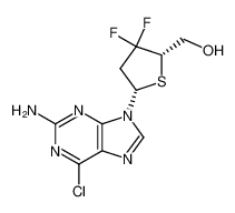 2-amino-6-chloro-9-[2,3-dideoxy-3,3-difluoro-4-thio-β-L-ribofuranosyl]purine_676598-49-5