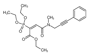 (E)-2-(Diethoxy-phosphoryl)-3-[methyl-(3-phenyl-prop-2-ynyl)-carbamoyl]-acrylic acid ethyl ester_676601-35-7
