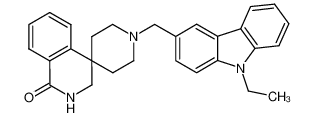 1'-((9-ethyl-9H-carbazol-3-yl)methyl)-2,3-dihydro-1H-spiro[isoquinoline-4,4'-piperidin]-1-one_676607-16-2