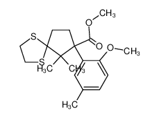 7-(2-Methoxy-5-methyl-phenyl)-6,6-dimethyl-1,4-dithia-spiro[4.4]nonane-7-carboxylic acid methyl ester_676608-49-4