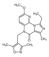 5-((3,5-dimethylisoxazol-4-yl)methyl)-9-ethyl-2-methoxy-7-methylimidazo[1,5-a]pyrido[3,2-e]pyrazin-6(5H)-one_676608-62-1