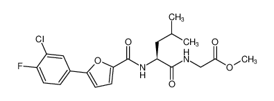 methyl (5-(3-chloro-4-fluorophenyl)furan-2-carbonyl)-L-leucylglycinate_676619-66-2