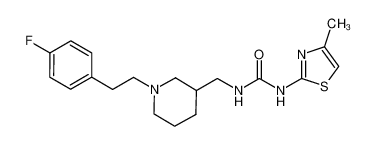 1-((1-(4-fluorophenethyl)piperidin-3-yl)methyl)-3-(4-methylthiazol-2-yl)urea_676621-53-7