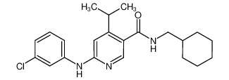 6-(3-chlorophenylamino)-N-cyclohexylmethyl-4-isopropylnicotinamide_676627-22-8