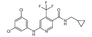 N-cyclopropylmethyl-6-(3,5-dichloro-phenylamino)-4-trifluoromethyl-nicotinamide_676630-30-1