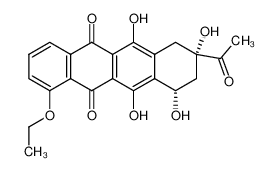 (8S,10S)-8-Acetyl-1-ethoxy-6,8,10,11-tetrahydroxy-7,8,9,10-tetrahydro-naphthacene-5,12-dione_67665-64-9