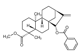 methyl (4R,4aS,6aR,7S,9R,11aS,11bS)-7-(benzoyloxy)-4,11b-dimethyl-8-methylenetetradecahydro-6a,9-methanocyclohepta[a]naphthalene-4-carboxylate_67667-93-0