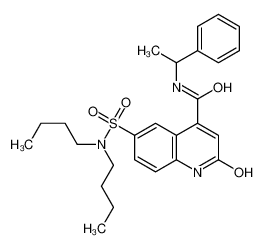 6-(dibutylsulfamoyl)-2-oxo-N-(1-phenylethyl)-1H-quinoline-4-carboxamide_6767-62-0