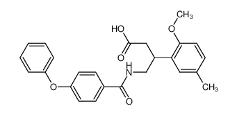 3-(2-Methoxy-5-methyl-phenyl)-4-(4-phenoxy-benzoylamino)-butyric acid_67681-37-2