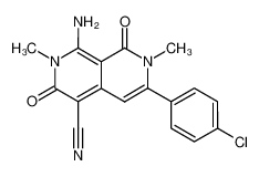 1-Amino-6-(4-chloro-phenyl)-2,7-dimethyl-3,8-dioxo-2,3,7,8-tetrahydro-[2,7]naphthyridine-4-carbonitrile_67686-53-7