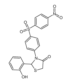 2-(2-hydroxy-phenyl)-3-[4-(4-nitro-benzenesulfonyl)-phenyl]-thiazolidin-4-one_67687-76-7