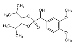 [(3,4-Dimethoxy-phenyl)-hydroxy-methyl]-phosphonic acid diisobutyl ester_67691-90-1