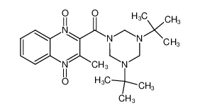1,3-di-tert-butyl-5-(3-methyl-1,4-dioxy-quinoxaline-2-carbonyl)-[1,3,5]triazinane_67692-64-2