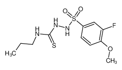 2-((3-fluoro-4-methoxyphenyl)sulfonyl)-N-propylhydrazine-1-carbothioamide_67694-09-1