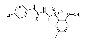 N-(4-chlorophenyl)-2-((5-fluoro-2-methoxyphenyl)sulfonyl)hydrazine-1-carbothioamide_67694-14-8