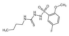 N-butyl-2-((5-fluoro-2-methoxyphenyl)sulfonyl)hydrazine-1-carbothioamide_67694-17-1