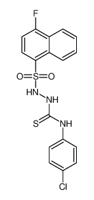 N-(4-chlorophenyl)-2-((4-fluoronaphthalen-1-yl)sulfonyl)hydrazine-1-carbothioamide_67694-28-4