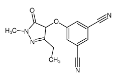 5-((3-ethyl-1-methyl-5-oxo-4,5-dihydro-1H-pyrazol-4-yl)oxy)isophthalonitrile_676995-22-5