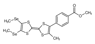 methyl 4-(5-methyl-4',5'-bis(methylselanyl)-[2,2'-bi(1,3-dithiolylidene)]-4-yl)benzoate_676995-29-2