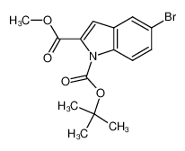 5-bromo-1-(1,1-dimethylethyl)-1H-indole-1,2-dicarboxylic acid 2-methyl ester_677026-97-0