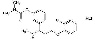 3-(3-(2-chlorophenoxy)-1-(methylamino)propyl)phenyl dimethylcarbamate hydrochloride_677033-79-3