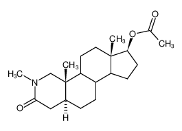 2-Aza-17β-acetoxy-N-methyl-5α-androstan-3-on_6771-15-9