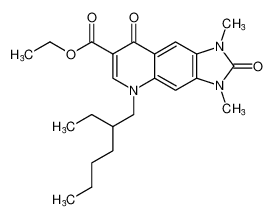 ethyl 5-(2-ethylhexyl)-1,3-dimethyl-2,8-dioxo-2,3,5,8-tetrahydro-1H-imidazo[4,5-g]quinoline-7-carboxylate_67713-88-6
