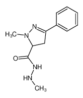 2-methyl-5-phenyl-3,4-dihydro-2H-pyrazole-3-carboxylic acid N'-methyl-hydrazide_67718-47-2