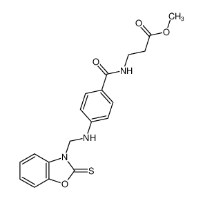 N-{4-[(2-thioxo-benzooxazol-3-ylmethyl)-amino]-benzoyl}-β-alanine methyl ester_67726-32-3