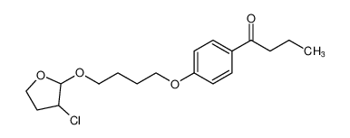 1-Butanone, 1-[4-[4-[(3-chlorotetrahydro-2-furanyl)oxy]butoxy]phenyl]-_67726-57-2