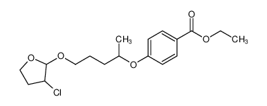 ethyl 4-((5-((3-chlorotetrahydrofuran-2-yl)oxy)pentan-2-yl)oxy)benzoate_67726-80-1