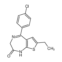 5-(4-chloro-phenyl)-7-ethyl-1,3-dihydro-thieno[2,3-e][1,4]diazepin-2-one_67727-33-7