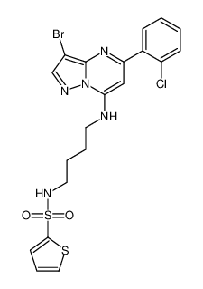 N-(4-((3-bromo-5-(2-chlorophenyl)pyrazolo[1,5-a]pyrimidin-7-yl)amino)butyl)thiophene-2-sulfonamide_677279-80-0
